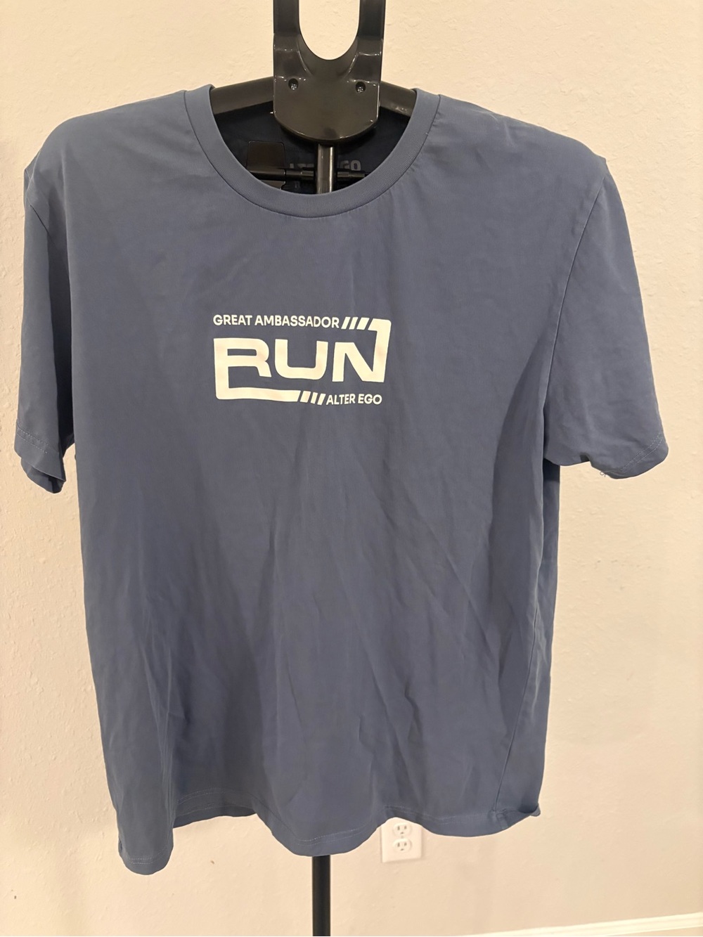 Alter Ego Running RUN Graphic Short Sleeve Tee - Blue